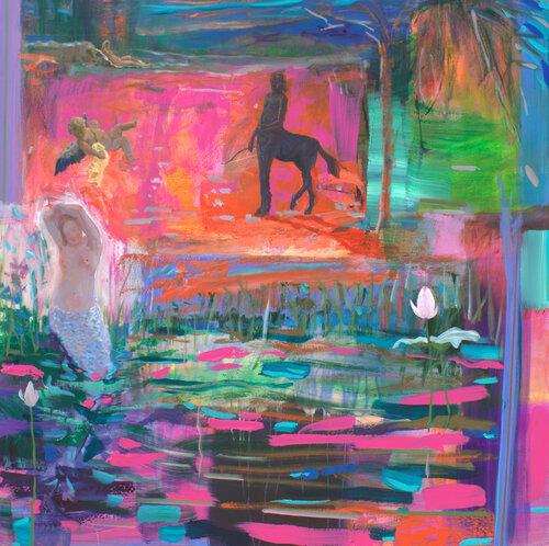 L'hésitation du centaure ou comment tout à coup le centaure se sentit un instant étranger à son corps. de François Pagé, Pintura a la venta en Singulart