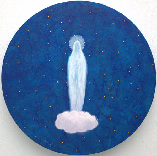 Lux in nube rosea, nocte. par François Pagé, Peinture en vente sur Singulart