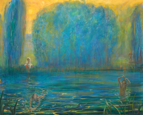C'était une fin d'été presque tranquille, d'un feuillage naissait l'incertitude. de François Pagé, Pintura a la venta en Singulart
