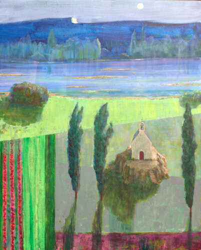 Pour dire la beauté du jour, il avait suffit d'un alignement. Mais dit-moi le jour ! Qu'en pense le ciel ? van François Pagé, Schilderij te koop op Singulart
