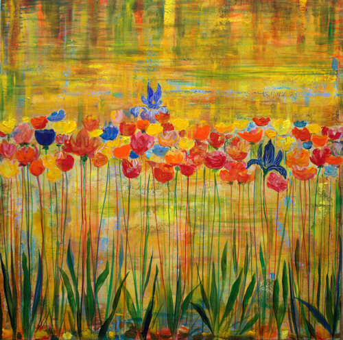 Pour te faire rêver et rendre le temps moins monotone, je t'avais peint un printemps en automne. van François Pagé, Schilderij te koop op Singulart