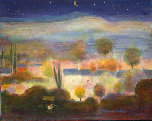 La nativité au village di François Pagé, Pittura in vendita su Singulart