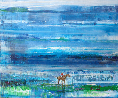 La fugue du jockey van François Pagé, Schilderij te koop op Singulart