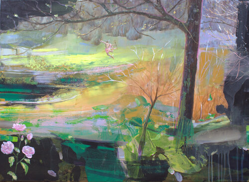 Hermès visitant les champs de Demeter après le coup de vent by François Pagé, Painting for Sale on Singulart