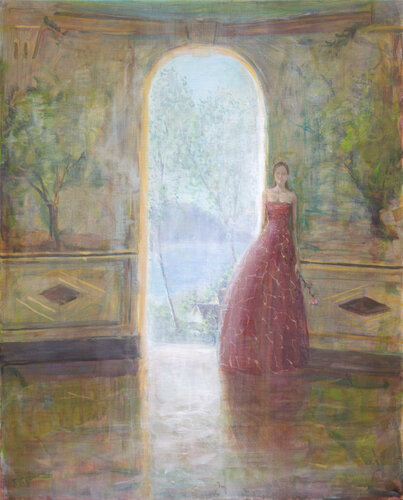 Je vous avais donné rendez-vous au petit belvédère, la "folie" où je vous écrivais si souvent. Devant cette lumière, je fus muet, hors de toute mesure. Qu’est ce qui se donne ainsi d’un cœur à l’autre? by François Pagé, Painting for Sale on Singulart