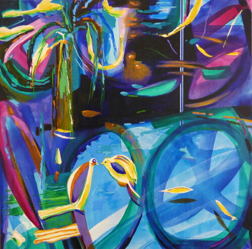 le jardin de jade von François Pagé, Malerei kaufen auf Singulart