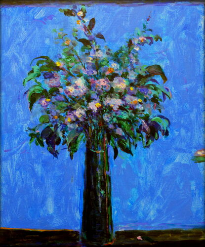 Ton bouquet aussi à Palerme la nuit se souvenait des couleurs de la mer by François Pagé, 絵画 for Sale on Singulart