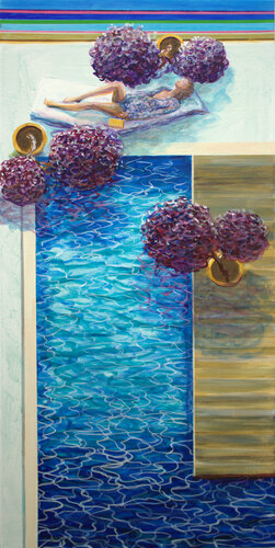 Jalinna  mettait souvent le temps en suspension, non pas à ses heures perdues, elle n'entendait pas ces mots, elle leur préférait ceux "d'instant de délassement". von François Pagé, Malerei kaufen auf Singulart