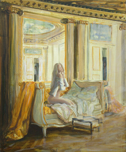 C’était le 18 juin 2020, la canicule était spectaculaire, le confinement suite à l’épidémie de Covid 19 durait déjà depuis treize semaines. Madame de V… ne tenant plus avait demandé à son amant de braver toutes les interdictions. Mais vers 14h la porte de de François Pagé, Pintura a la venta en Singulart