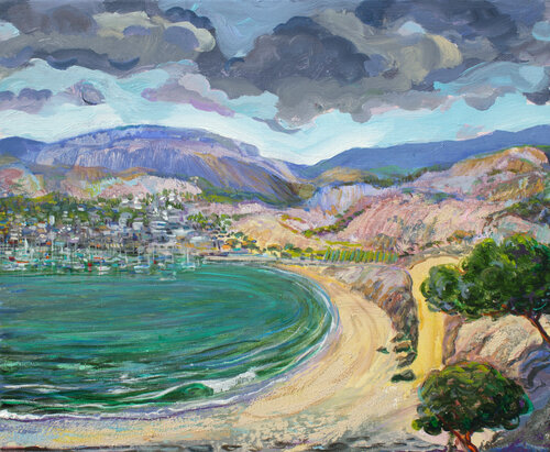 Le village gardait son port comme un écrin vibrant aux derniers rayons du soleil, les nuages comme des lutteurs romains animaient le ciel comme dans une arène antique. François Pagé