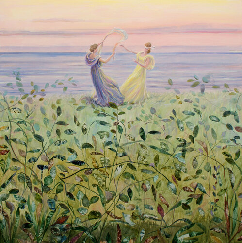 Jeune, je me souviens d'avoir vu sur la falaise, deux sœurs lors d'une fête costumée jouer au jeu du "Foulard d'amour". Si Adèle, les yeux bandés, attrapait l'écharpe de soie d' Arthur, il serait à elle. Peut-on faire confiance à quelqu'un dont on ne voi François Pagé