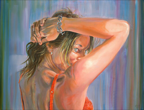 L'instant précis où Paul dit à Léa :Si tu commences la journée comme ça ! von François Pagé, Malerei kaufen auf Singulart