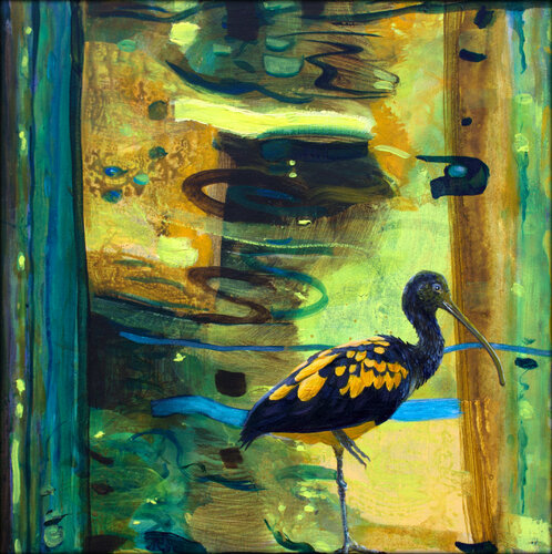 Nous nous donnions rendez-vous chaque année, sa ponctualité était remarquable. Il était d'une beauté rare, hiératique dans sa contemplation dressant son allure antique au bord du fleuve d'automne, son regard entraînait pour moi des impressions ineffaçable von François Pagé, Malerei kaufen auf Singulart