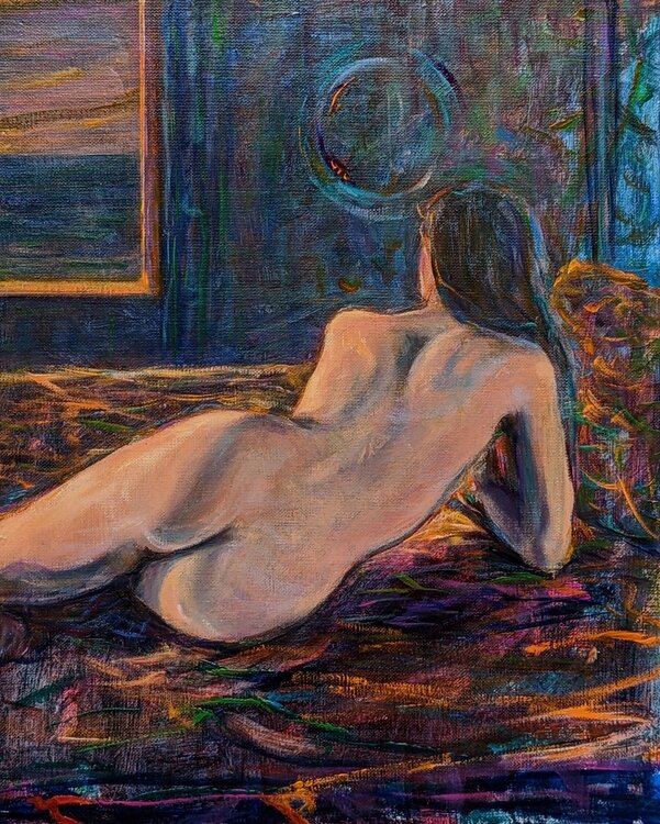 la chambre de l'hôtel la nuit devenait un atelier. Ma palette envahissait les éphémères lumières des nuits d'été. François Pagé