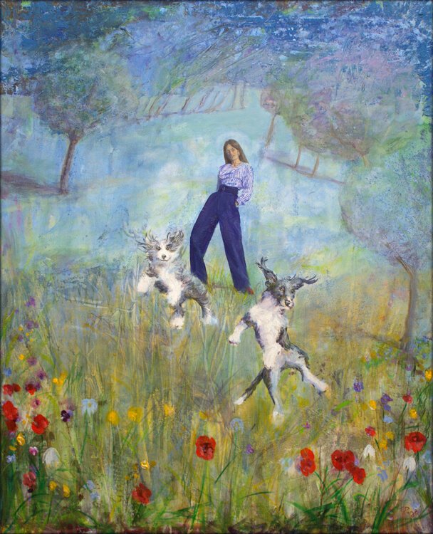 Quand je venais te voir à la campagne, les chiens étaient toujours en joie et moi je ne voyais que ta taille de sablier qui me faisait oublier le temps, my sweat lady. François Pagé