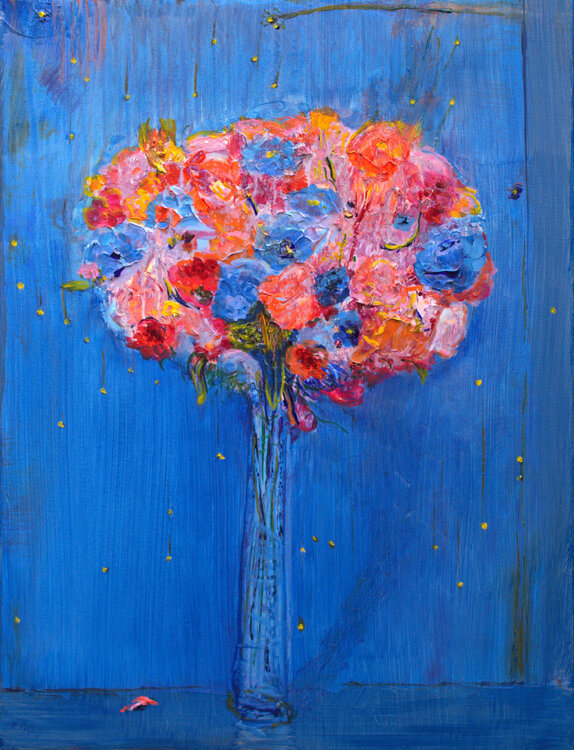 Tu étais aussi filante que les étoiles dans le ciel, ma belle aimante et ce bouquet apprenait à mon âme, mon amante, les couleurs de tes baisers. François Pagé