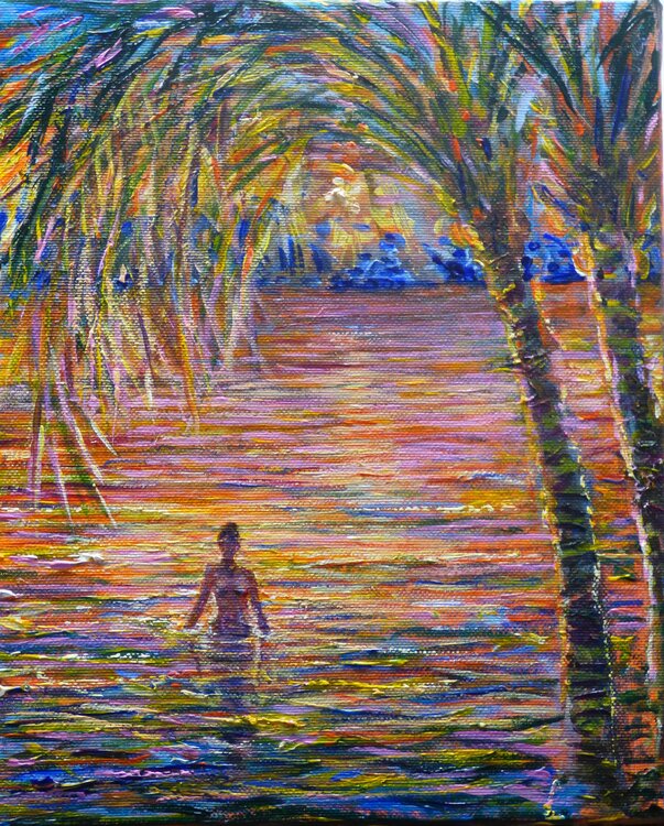 Ce fut l'instant où John ne sut ce qui avait enflammé son cœur, il hésitait entre la beauté de Sarah qui en contre-jour ne révélait aucun trait distinctif ou le coucher de soleil qui finalement avait la banalité kitch d'une carte postale. François Pagé