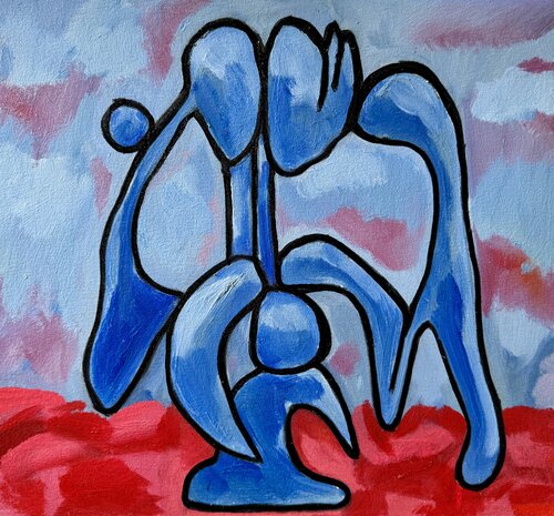 Triple Blue van Steven Miller, Schilderij te koop op Singulart