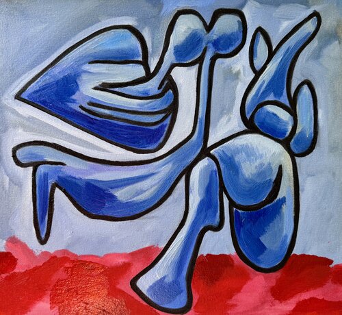 The Kissing Dove van Steven Miller, Schilderij te koop op Singulart