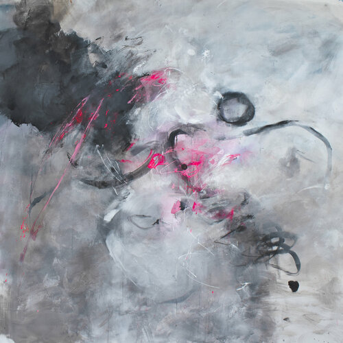 Gray and pink di Gabi Ger, Pittura in vendita su Singulart