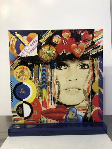Panneau sur socle :Tranche de vie  By Nouna " Brigitte Bardot " van Nouna, Andere media te koop op Singulart