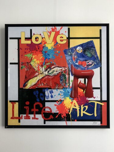 TABLEAU TRANCHE DE VIE BY NOUNA " love life di Nouna, Altri media in vendita su Singulart