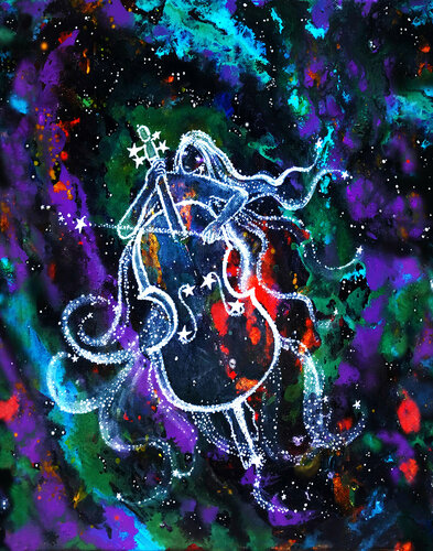 Cello Constellation de Linda Storm, Pintura a la venta en Singulart