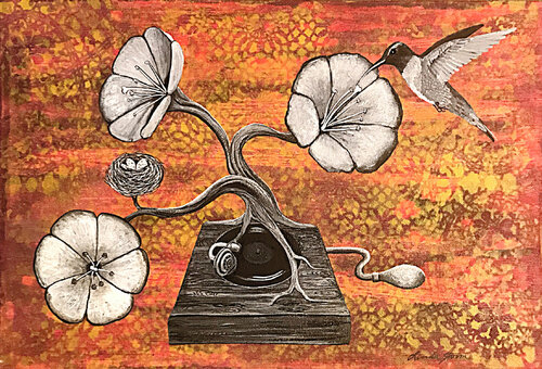 Vibrant Victrola van Linda Storm, Schilderij te koop op Singulart