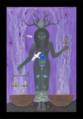 She Sustains Balance de Linda Storm, Pintura a la venta en Singulart