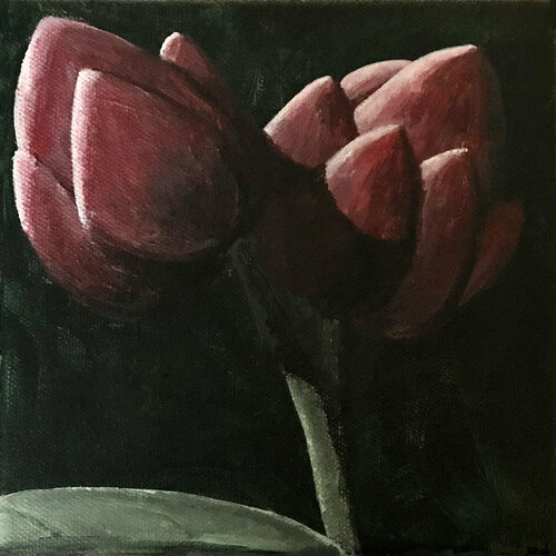 Moonlit Flower I van Linda Storm, Schilderij te koop op Singulart
