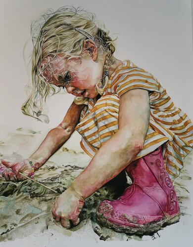 Scarborough Beach par Louise Saward, Œuvre sur papier en vente sur Singulart
