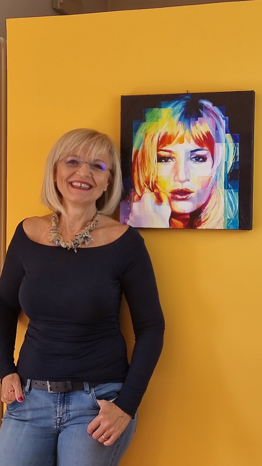 Monica Vitti by Assunta Cassa (2022) Painting Oil on Canvas SINGULART