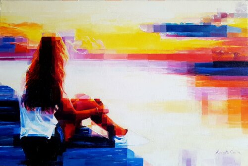 Fire horizon de Assunta Cassa, Pintura a la venta en Singulart
