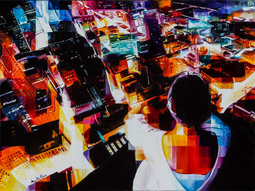 Infinicity van Assunta Cassa, Schilderij te koop op Singulart