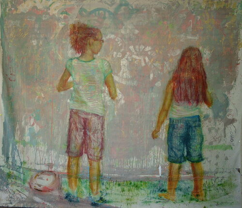 Colori al parco van Carolina Moretti, Schilderij te koop op Singulart
