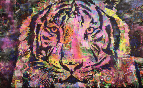 Year of the tiger de Gian Luigi Delpin, Pintura a la venta en Singulart