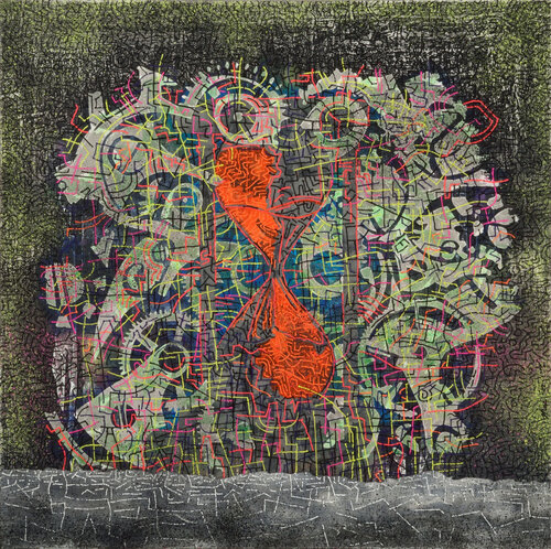 City of wasted time van Gian Luigi Delpin, Schilderij te koop op Singulart