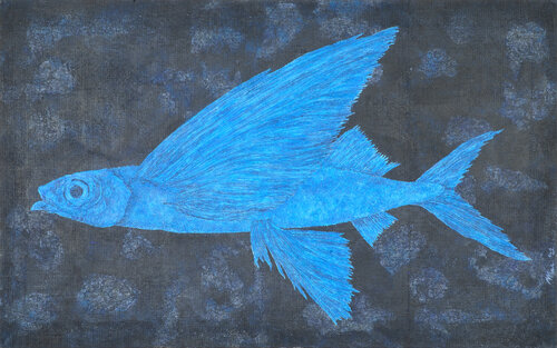 Flying fish par Gian Luigi Delpin, Peinture en vente sur Singulart