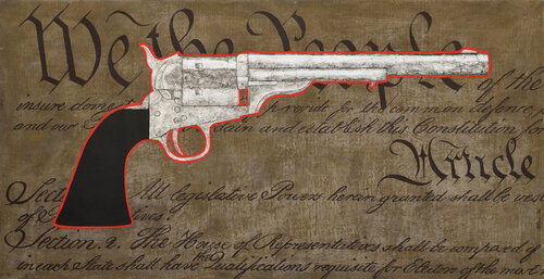 In Colt we trust di Gian Luigi Delpin, Pittura in vendita su Singulart