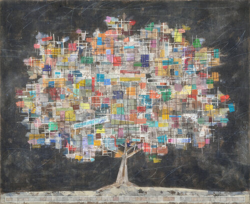 Lost colors tree by Gian Luigi Delpin, 회화 for Sale on Singulart