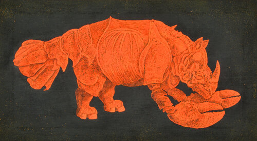 Lobsterhino di Gian Luigi Delpin, Pittura in vendita su Singulart