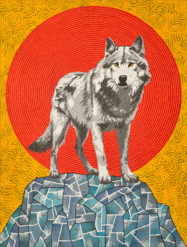 Sunwolf by Gian Luigi Delpin, 회화 for Sale on Singulart