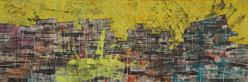 Complicated urban landscape van Gian Luigi Delpin, Schilderij te koop op Singulart