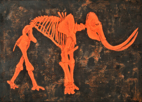 Orange mammoth par Gian Luigi Delpin, Peinture en vente sur Singulart