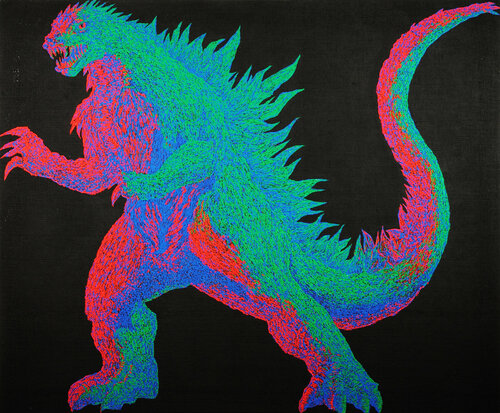 Godzilla von Gian Luigi Delpin, Malerei kaufen auf Singulart