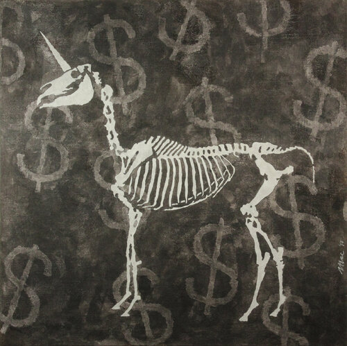dead startup by Gian Luigi Delpin, 회화 for Sale on Singulart