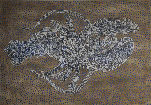 blue beast van Gian Luigi Delpin, Schilderij te koop op Singulart