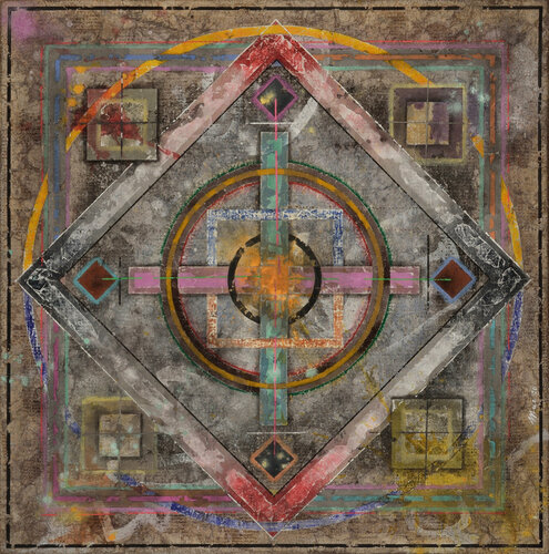 Scratched mandala di Gian Luigi Delpin, Pittura in vendita su Singulart