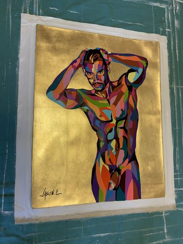 Flexing di Jason Ebrahimi, Pittura in vendita su Singulart