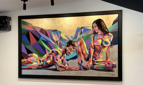 “Modern Day Lovers” (Very Large Painting) de Jason Ebrahimi, Pintura a la venta en Singulart